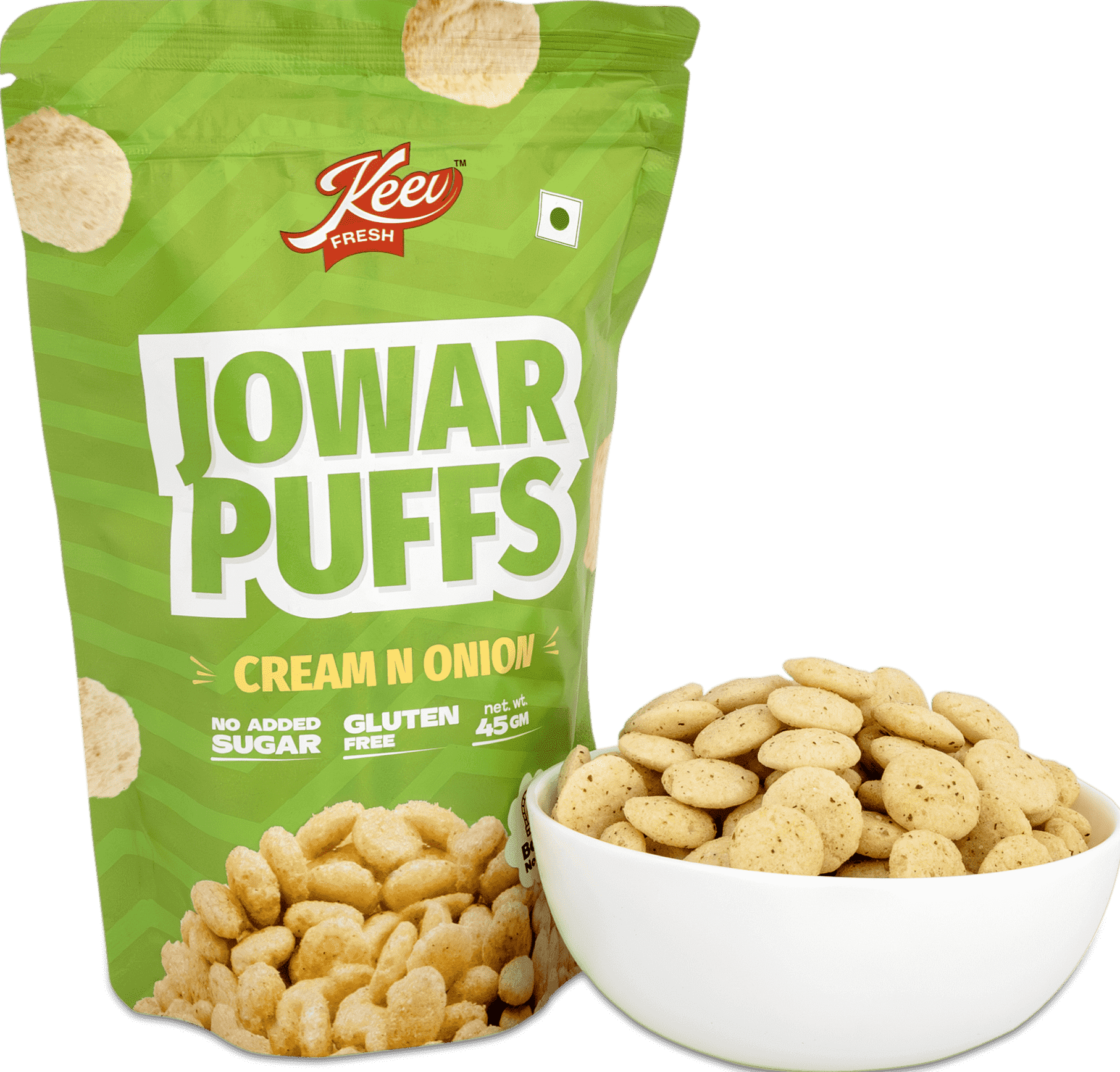 Cream & Onion - Jowar Puff